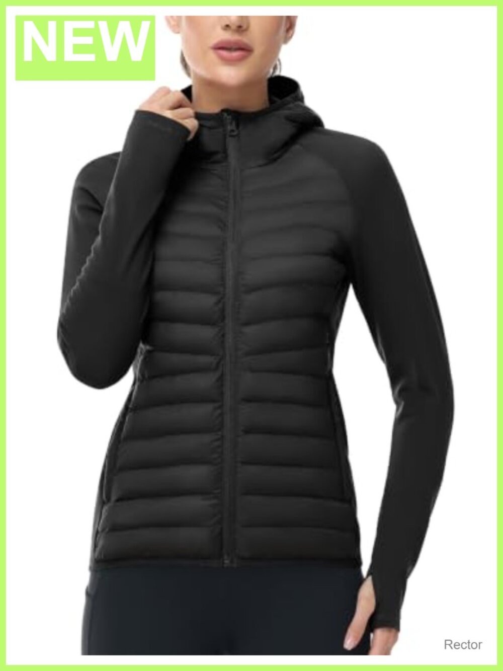 BGOWATU Women's Running Winter Puffer Jacket with Hood